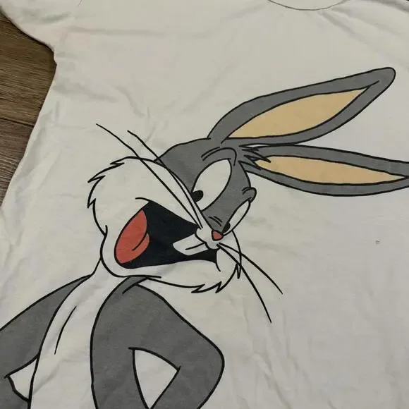 Vintage 90s Bugs Bunny Looney Tunes Flirts Cartoon Shirt - Picture 2 of 13